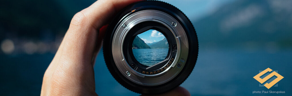 a lens view of a lake