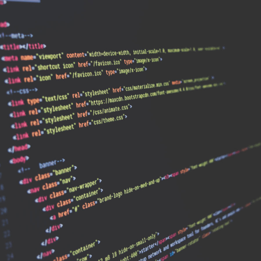web development code on a monitor