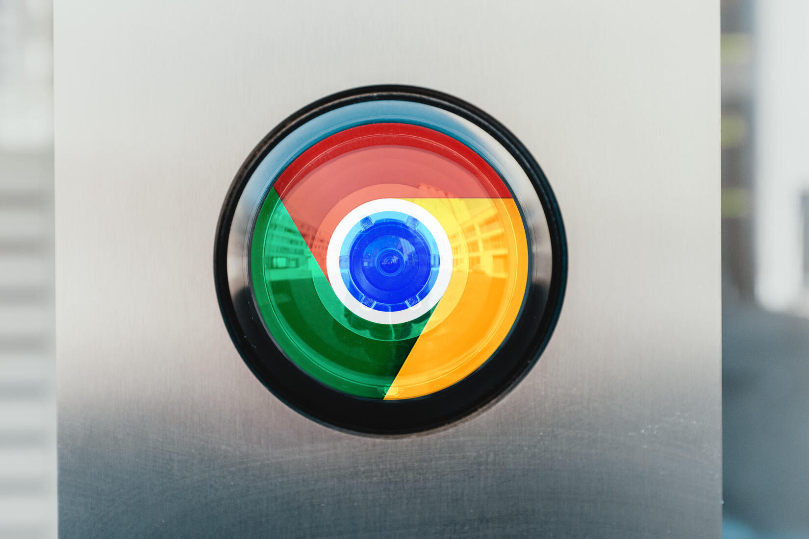 mashup of camera and chrome logo