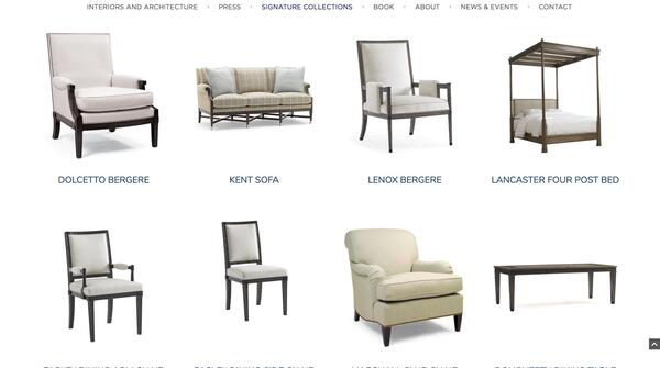 signature products page at marshall watson interiors dot com